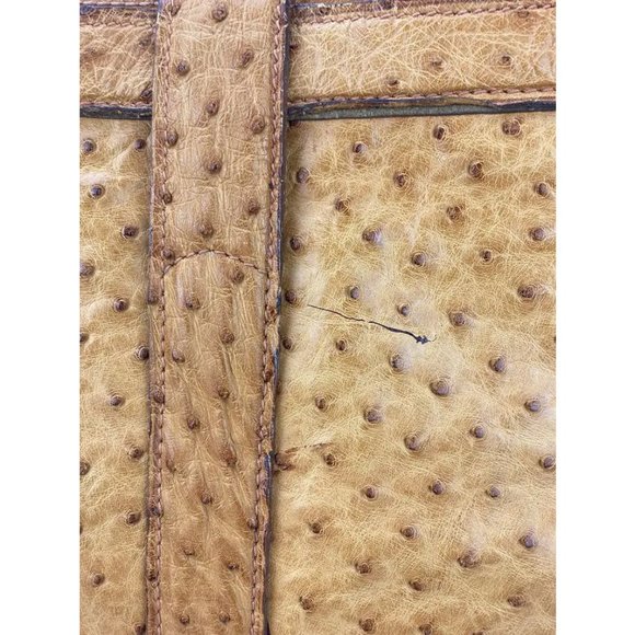 Vintage Mark Cross Tan Ostrich Shoulder Bag c1960s - Picture 4 of 12